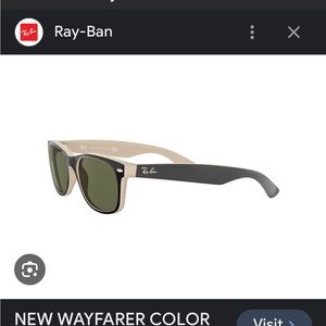 Ray bans official cream and black in color
